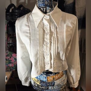 Dramatic Sleeve Cropped Blouse